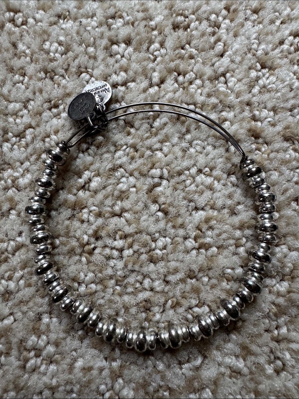 Alex and Ani Silver Bead Stretch Bracelet